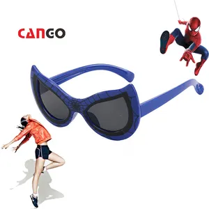 Gafas de sol divertidas para niños pequeños, lentes de sol con diseño de ojo de gato, spider man, 2022