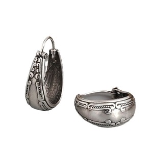 Orecchini vintage con motivo inciso per donna, orecchini alla moda in stile etnico, gioielli eleganti per tutti i giorni - Product Image 5