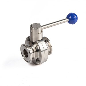 Sanitary Butterfly Valve 3A Stainless Steel 316L 304 <b>Quick</b> <b>Release</b> <b>Clamp</b> For Food Pharmaceutical Use - Product Image 3