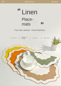 Embroidered Placemat Flower Shaped Napkin <b>Coffee</b> Machine Dust <b>Cover</b> Cloth Korean Fabric Dining <b>Table</b> Mat - Product Image 6