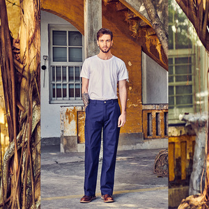 Pantalones de trabajo para hombre, pierna recta, 100% algodón, ropa de trabajo cómoda para las industrias minera y petroquímica - Product Image 3