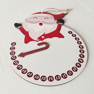 Calendrier <span class=keywords><strong>de</strong></span> l'Avent en bois en forme <span class=keywords><strong>de</strong></span> bonhomme <span class=keywords><strong>de</strong></span> neige, compte à rebours <span class=keywords><strong>de</strong></span> Noël, ornement suspendu rond <span class=keywords><strong>et</strong></span> durable, décoration créative pour la maison, fêtes - Product Image 4