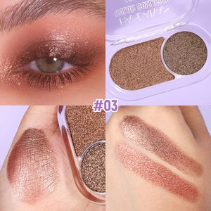 Palette de fards à paupières bicolores en stock, résistante à l'eau, poudre fine chatoyante, maquillage pour les <span class=keywords><strong>yeux</strong></span>, logo personnalisé, marque privée, vente en gros - Product Image 6