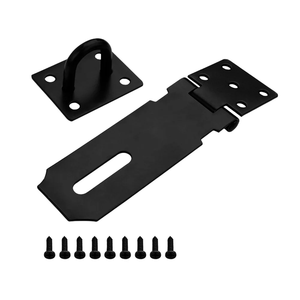 Loquet et fermoir en acier inoxydable noir robuste pour cadenas, portes, portails, abris et tiroirs domestiques - Product Image 4