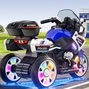 Motos électriques pour enfants et tricycles télécommandés, voitures de police en plastique pour enfants de 2 à 10 ans, voiture électrique à conduire pour enfants - Product Image 3