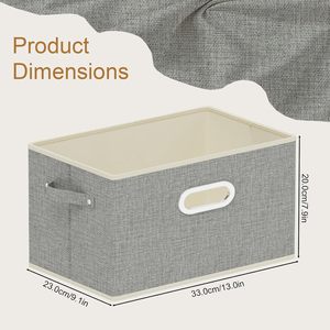 Contenedores de Almacenamiento Abiertos de Tela con Asas Metálicas, Cestas Organizadoras Plegables, Cajas Cúbicas Plegables para Estantes, Armarios y Sala de Estar - Product Image 2