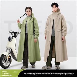 <span class=keywords><strong>Combinaison</strong></span> imperméable longue pour femmes et hommes, protection intégrale, tissu Oxford épais, coupe ample, randonnée, vélo électrique, adultes - Product Image 1