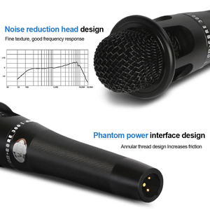 Microphone filaire professionnel de bureau Depusheng E300 noir pour karaoké en direct, <span class=keywords><strong>jeux</strong></span> vocaux - Product Image 3