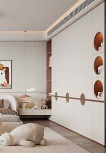 <b>Modern</b> Style High Quality Wooden Wardrobes for Children Customized Factory Living Room Bedroom Furniture with Storage Features - Product Image 6