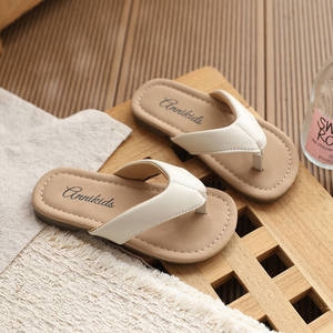 Sandalias de verano 2026 para niñas, chanclas de playa de color liso, calzado plano para vacaciones, estilo romántico. - Product Image 2