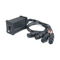 Meilleur prix 4 XLR Femelle 3-5 broches vers RJ 45 Femelle Connecteur RJ45 Câble d'extension réseau