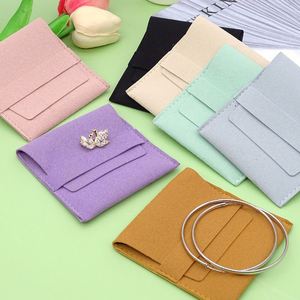 Offre Spéciale – Mini Pochettes de Luxe en Velours pour Bijoux (Boucles d'Oreilles, Montres, Colliers) – Sacs d'Emballage Réutilisables en Microfibre et Daim avec Rabat Personnalisable - Product Image 2