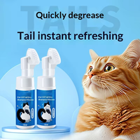 Shampooing Mousse Nettoyant Profond pour Chat Traitement Anti-Graisse de la Queue 150ml – Fournitures de Bain et Toilettage pour Chats