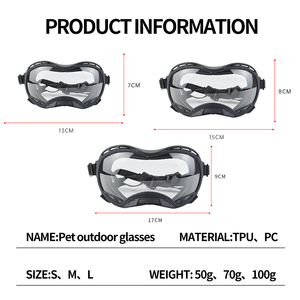 แว่นตากันแดดสัตว์เลี้ยงกันลมกันรังสียูวีแว่นตาเปลี่ยนสีสำหรับสุนัขพร้อมอุปกรณ์เสริมการจัดตำแหน่งที่ทันสมัยสำหรับฤดูหนาว - Product Image 4