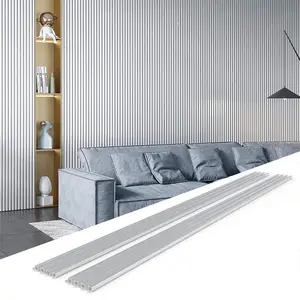 Modern Black WPC Wall Panels Enhance Living Room Interior Design And Home Decor