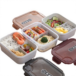 3 Compartment Leakproof Stackable PP Lid BPA-Free Airtight Microwavable Food Grade Durable <b>Plastic</b> Lunch <b>Box</b> <b>Storage</b> Kitchen Use - Product Image 4