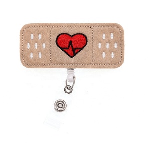 Accessoires d'infirmière populaires Médical Rétractable Nom Carte ID Clip Feutre <span class=keywords><strong>Badge</strong></span> Porte-Bobine - Product Image 2