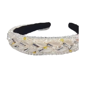 Diademas de Perlas Hechas a Mano para Mujer, Accesorios para el Cabello a la Moda, Diadema Elegante de Perlas, Banda para el Cabello para Novia, Fiesta, Boda - Product Image 1