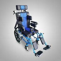 Silla de Ruedas de Rehabilitación Clase I para Niños con Rueda Trasera de 24 Pulgadas, Neumático Sólido Antideslizante, Reposabrazos Desmontable y Soporte de Piernas Ajustable