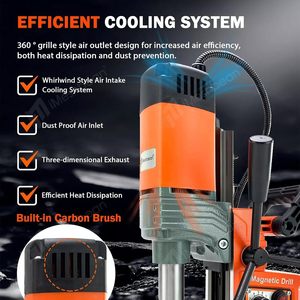 1400W อุตสาหกรรมเจาะแม่เหล็กกด2 "dia. เครื่องเจาะไฟฟ้า2922lbf/13000N แรงแม่เหล็ก810 RPM 2922lbf/13000N MAG - Product Image 5
