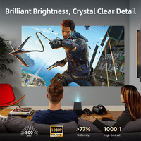 Proyector Inteligente Topleo 8K 1080P Android TV de Tiro Ultra Corto para Negocios y Educación, Proyector Inteligente Portátil