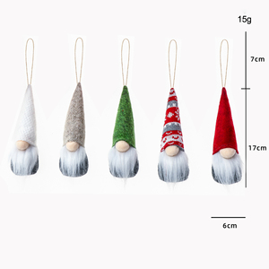 Adornos Navideños de Gnomo de Peluche, Decoraciones Colgantes de Navidad, Sombrero de Gnomo, Peluche Tomtees, Adornos Escandinavos con Barba de Santa - Product Image 1