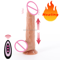 Femelle automatique poussée vers le bas électrique télescopique réaliste gros gode vibrateur Silicone Sex Toy pour les femmes