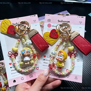 อุปกรณ์เสริมแฟชั่นใหม่ปี 2025 จี้ห้อยรูป Dimoo SkullPanda Crybaby ทำจากโลหะผสม สำหรับตกแต่งโทรศัพท์มือถือ รถยนต์ และพวงกุญแจแบบกำหนดเอง - Product Image 1