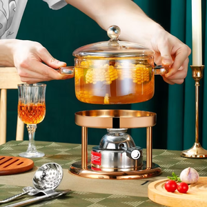 Casserole en verre transparent de haute qualité, design moderne, pour soupes et bouillons, avec poignée, bonne qualité - Product Image 2