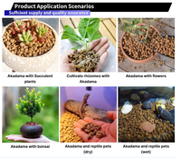 Sol dur Akadama 3-6 mm pour la culture des orchidées, le bonsaï, la culture des succulentes, le substrat pour reptiles, essentiel à la croissance des plantes