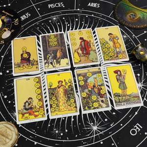 タロットカードスミスウェイトタロットカードカスタムグリーン78タロットカードデッキユニークなデザイン - Product Image 3