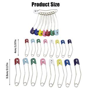 Hochwertige 50Pcs 40mm gebogene Sicherheits nadeln in verschiedenen Farben Bent Quilt ing Basting Pins zum Quilten von Strick metall material - Product Image 3