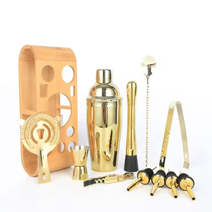 Camol Factory Mixology <span class=keywords><strong>Barman</strong></span> Kit 12 pièces Barware Essentials Set Accessoires de bar Support en bois Kit de mixologie <span class=keywords><strong>Barman</strong></span> - Product Image 5