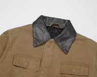 Blouson matelassé personnalisé en coton pour homme – Style décontracté, chaud, respirant, coupe-vent, écologique, avec logo frontal – Collection automne