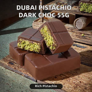 정통 두바이 피스타치오 초콜릿 바 55g 수제 다크 초콜릿 바삭한 견과류 맛 코코아 버터 비스킷 달콤한 초콜릿 - Product Image 5