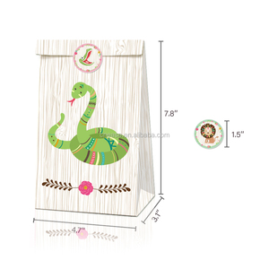 Huancai-bolsas de fiesta de animales para niños, bolsas de estilo indio, Selva, bosque, 24 paquetes - Product Image 3