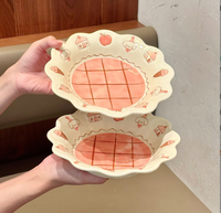 Ensemble de vaisselle en céramique motif nuage mignon, couleur sous-glaçure, style féminin, pour une personne, vaisselle de table de haute qualité pour la maison