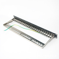 Nouveau panneau de brassage blindé haute densité à 24 ports, montage en rack 1U avec gestion des câbles intégrée, compatible UTP, bienvenue OEM
