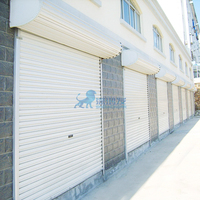 Porte de magasin ou d'entrepôt en aluminium à enroulement silencieux et résistant au vent de style australien, étanche