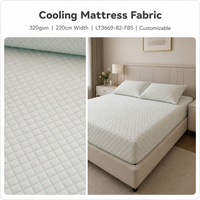 Tissu de literie rafraîchissant avec logo personnalisé, vente en gros, 320 g/m², respirant, pour matelas, tapis rafraîchissants et draps-housses, certifié REACH