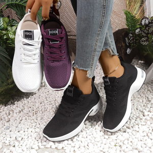Chaussures de sport décontractées pour femmes, respirantes, légères, polyvalentes, à semelle épaisse et souple, en tissu, à lacets, best-seller - Product Image 5