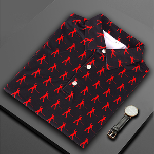 Jersey de golf Atlético personalizable para Polo Diseño ajustado de secado rápido con logotipo bordado de LICRA de poliéster impreso - Product Image 4