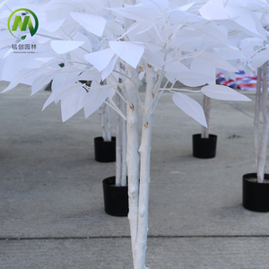 Cây Ficus Giả Màu Trắng Cây Đa Mô Phỏng Cao Cây Trồng Trong Chậu Cây Microcarpa Giả Để Trang Trí - Product Image 2
