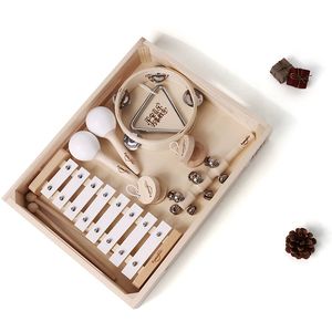 Caja musical de madera, conjunto de instrumentos de percusión Orff, equipo educativo de música para aprendizaje temprano, para el desarrollo cognitivo y el juego - Product Image 3