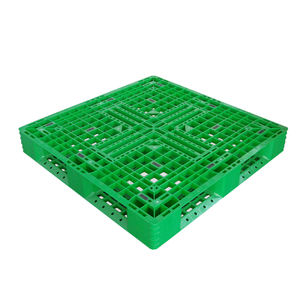 Huading พาเลทพลาสติก4ทางแบบยูโรพาเลทพลาสติกสีเขียวแบบหน้าเดียวสำหรับขนส่งในคลังสินค้า - Product Image 1