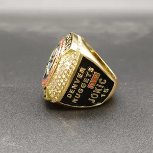 2023 Denver Nuggets Anillo de campeonato de baloncesto Aleación chapada en oro rosa - Product Image 2