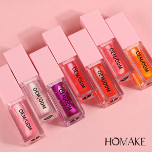 Biểu tượng tùy chỉnh màu Hồng ống vuông ánh sáng lung linh môi dầu khoáng chất lỏng môi trang điểm nhãn hiệu riêng không thấm nước son bóng - Product Image 5