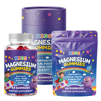 Private Label Groeivormende Gummies Calcium Magnesium Zink Vitamine D3 K2 Kinder Magnesium Gluconaat Calm Focus Candy Gummy