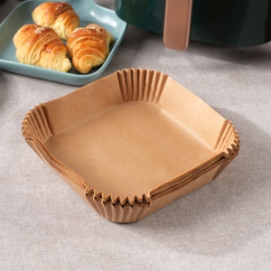 Bestseller 150 Stück Biologisch Abbaubare Backpapier-Einlagen für Heißluftfritteusen Einweg-Ölbeständiges Backpapier - Product Image 5