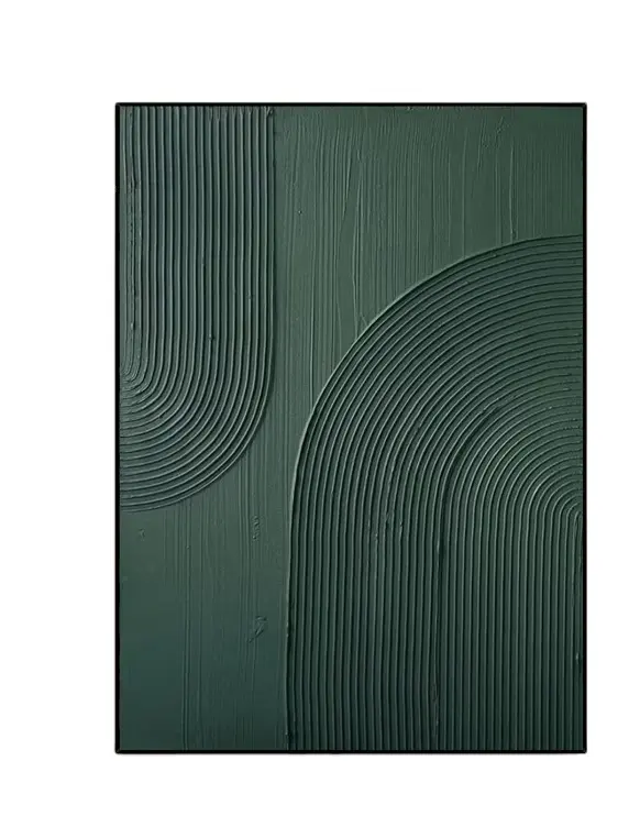 Fábrica arco nórdico decoración de la pared minimalismo verde lienzo abstracto pintura arte de la pared verde